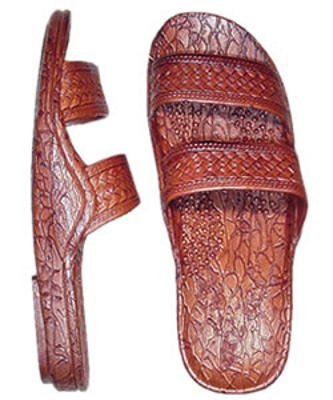 Pali-Hawaii-Sandals-405-Brown-Free-Shipping-Unisex-Soft-Rubber-Slip-On ...